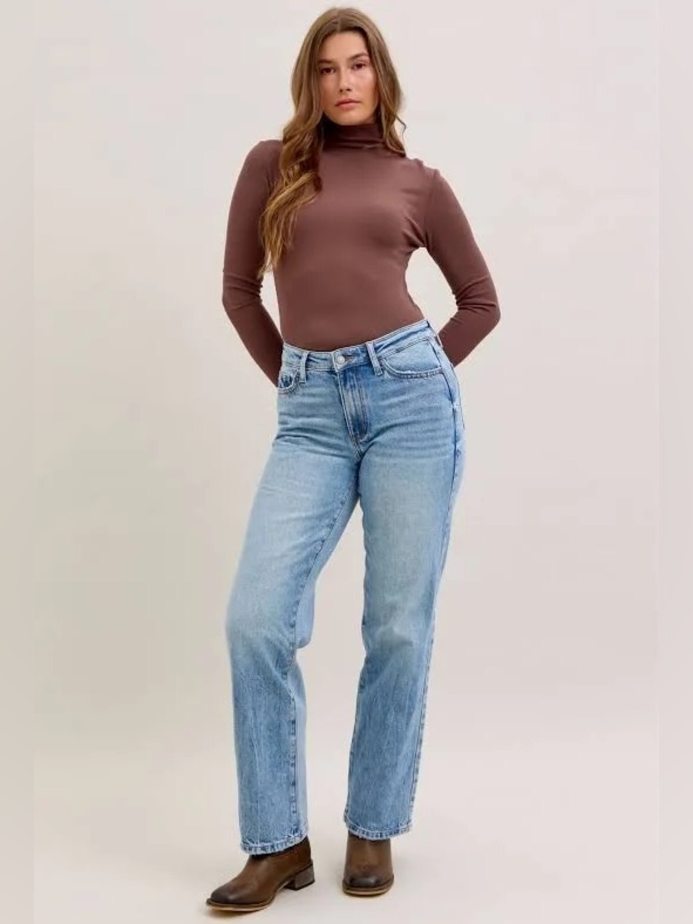 Judy Blue Rigid Front Stretch Back Straight Jeans 13/31 NWT